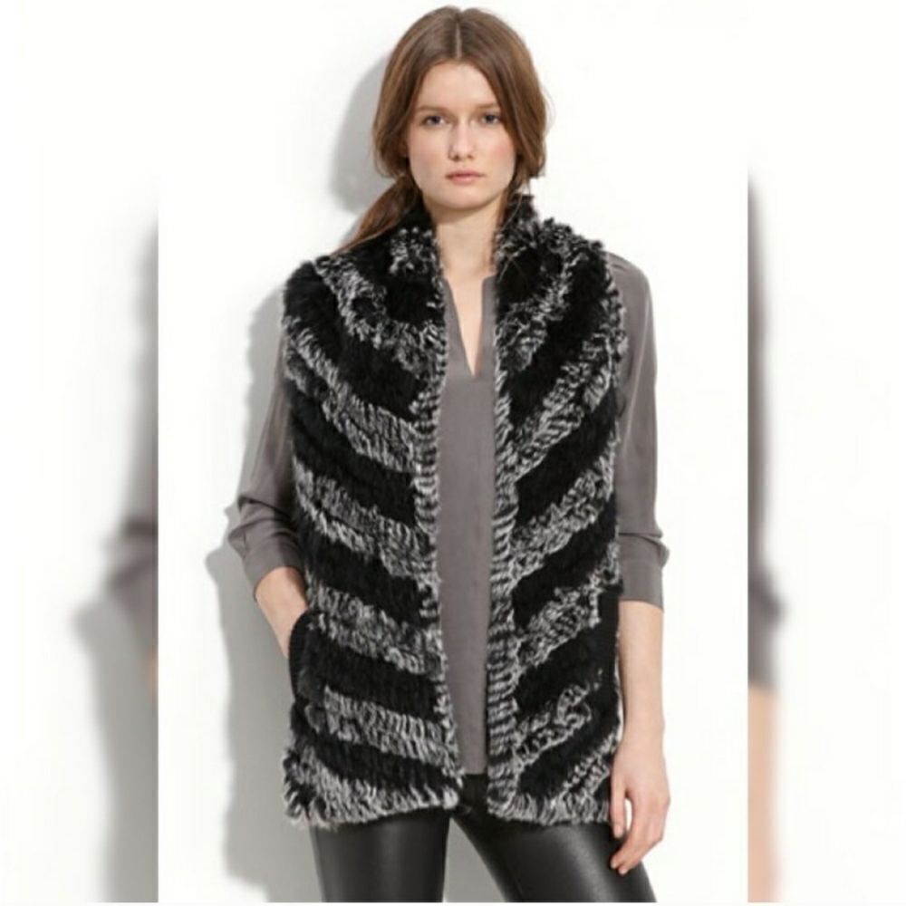 Marc by Marc Jacobs Rabbit Fur Vest OS
